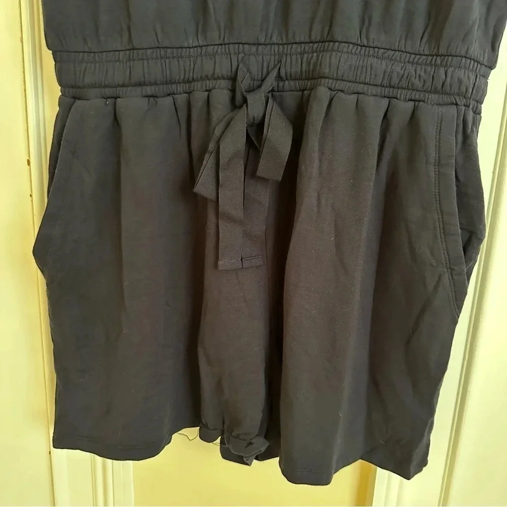 NWT Daily Ritual Womens Medium Navy Blue Knit Shorts Romper Tank New Stretchy M - Picture 4 of 5